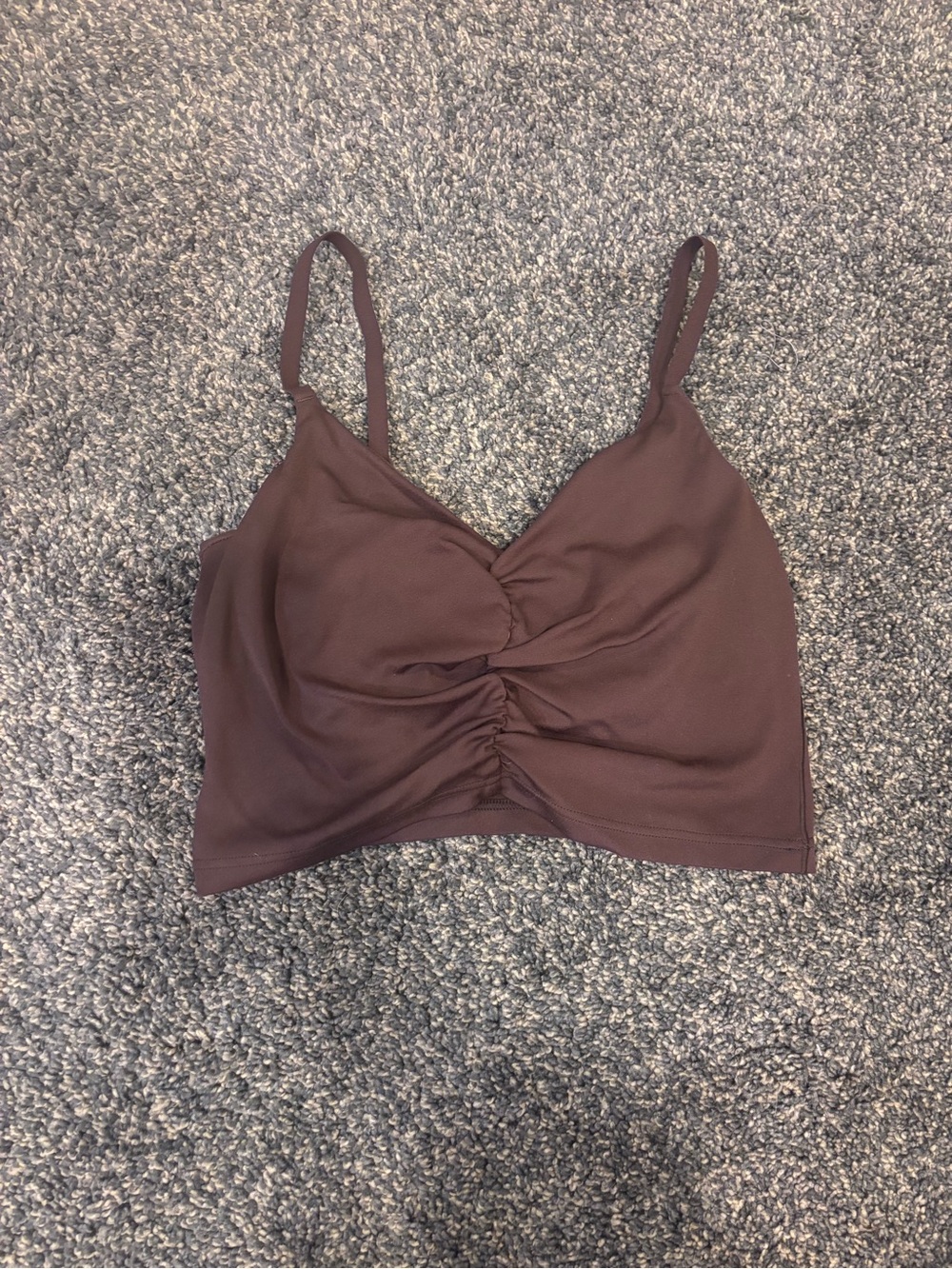 OFFLINE by Aerie Ruched V-Neck Cropped Tank Top - Brown (1 DAY LEFT!)